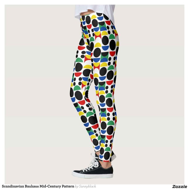 Scandinavian Bauhaus Mid-Century Pattern Leggings (Creator Uploaded)