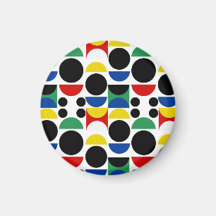 Scandinavian Bauhaus Mid-Century Pattern Magnet