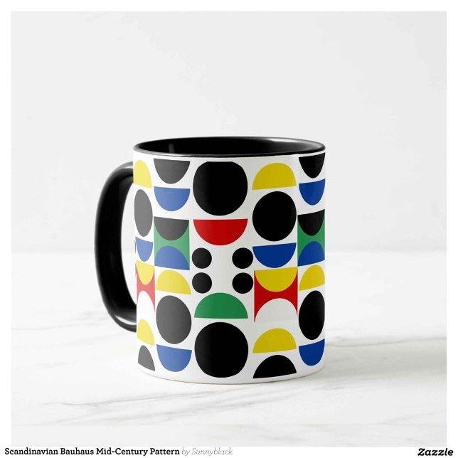 Scandinavian Bauhaus Mid-Century Pattern Mug (Creator Uploaded)
