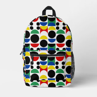 Scandinavian Bauhaus Mid-Century Pattern Printed Backpack