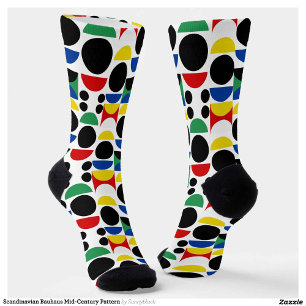 Scandinavian Bauhaus Mid-Century Pattern Socks