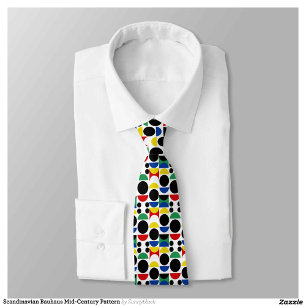 Scandinavian Bauhaus Mid-Century Pattern Tie