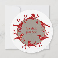 Scandinavian Birds with Rosehips Wreath Photo