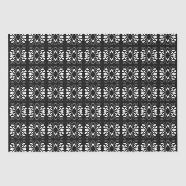 Scandinavian Black and White Flair All Occasion Tissue Paper (Front)
