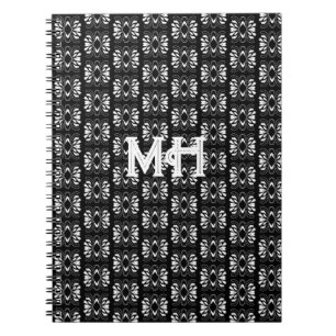 Scandinavian Black and White Modern Flair Design Notebook
