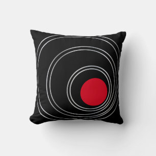 Scandinavian black and white, pattern, simple, min cushion