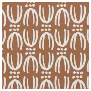 Scandinavian boho brown lines fabric