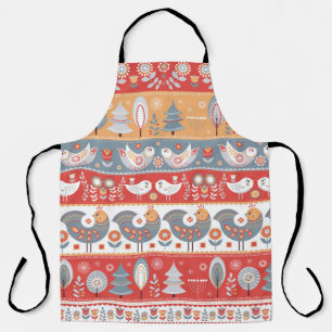 Scandinavian borders: vintage textile design. apron