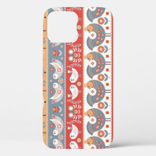 Scandinavian borders: vintage textile design. iPhone 12 case