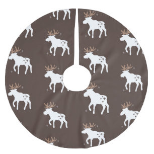 Scandinavian Chic: Vintage Seamless Patterns Brushed Polyester Tree Skirt