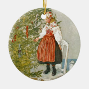Scandinavian Christmas Ceramic Ornament