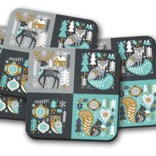 Scandinavian Christmas Christmas Coaster Set