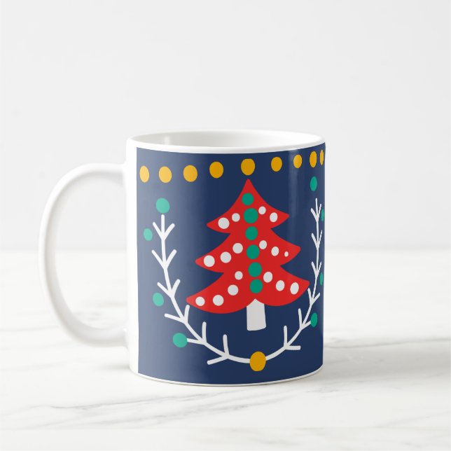 Scandinavian Christmas Coffee Mug (Left)