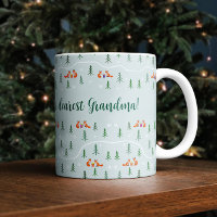 Scandinavian Christmas foxes in snowy forest