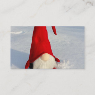 Scandinavian Christmas Gnome Business Card