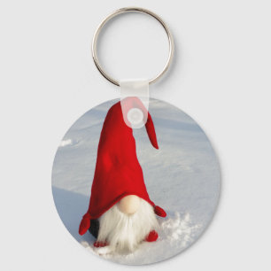 Scandinavian Christmas Gnome Key Ring