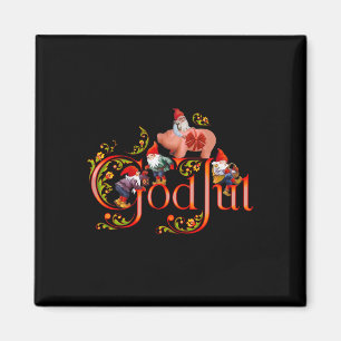 Scandinavian Christmas God Jul Marzipan Pig Magnet