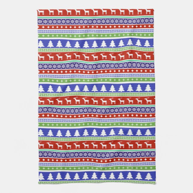 scandinavian christmas kitchen towel (Vertical)