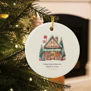 Scandinavian Christmas Magic Ceramic Ornament