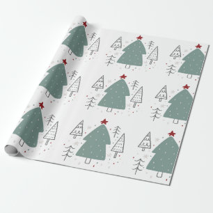 Scandinavian Christmas Minimalist Christmas Gift Wrapping Paper