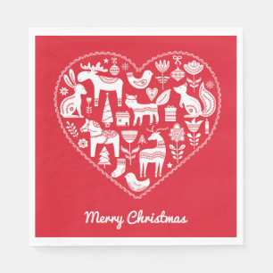 Scandinavian Christmas Paper Napkins