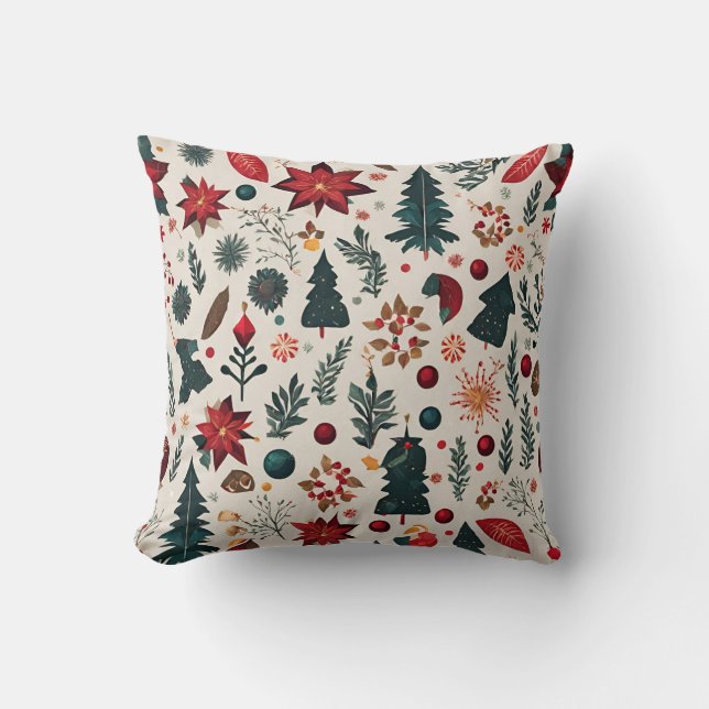 Scandinavian Christmas pattern Cushion (Front)