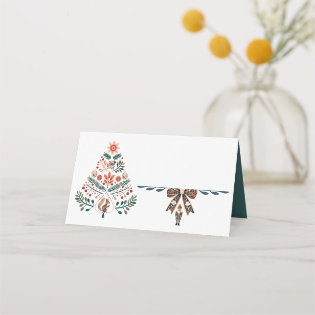 Scandinavian Christmas Place Card (Front)