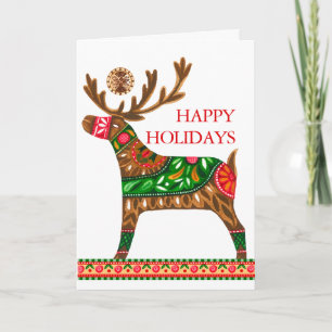 Scandinavian Christmas Reindeer Card
