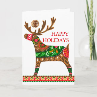 Scandinavian Christmas Reindeer Card