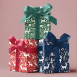 Scandinavian Christmas Reindeer Nordic Wrapping Paper Sheet<br><div class="desc">This design may be personalised by choosing the Edit Design option. You may also transfer onto other items. Contact me at colorflowcreations@gmail.com or use the chat option at the top of the page if you wish to have this design on another product or need assistance with this design. See more...</div>