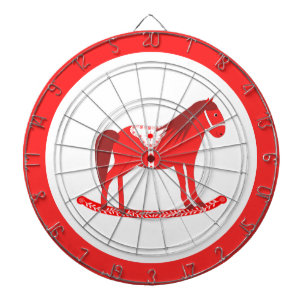 Scandinavian Christmas Rocking Horse Dartboard