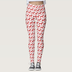 Scandinavian Christmas Rocking Horse Patterned Leggings