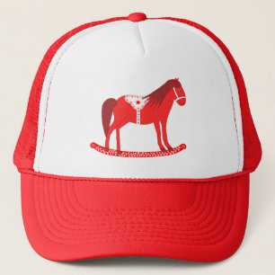 Scandinavian Christmas Rocking Horse Trucker Hat