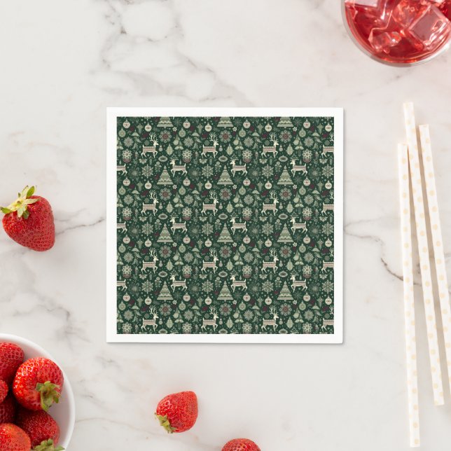 Scandinavian Christmas Time Napkin (Insitu)