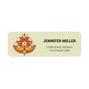 Scandinavian Christmas tree Label Return Address Label