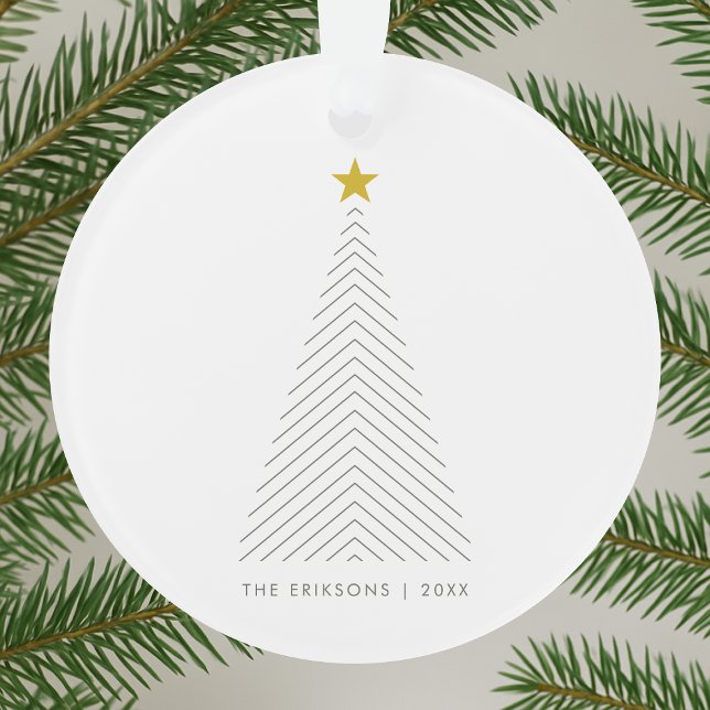 Scandinavian Christmas Tree | Minimalist Gold Star Ornament (Creator Uploaded)