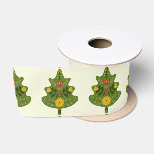 Scandinavian Christmas tree Satin Ribbon