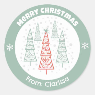 Scandinavian Christmas Tree Stickers