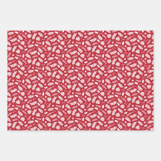 Scandinavian Christmas Wrapping Paper Sheet (Front)