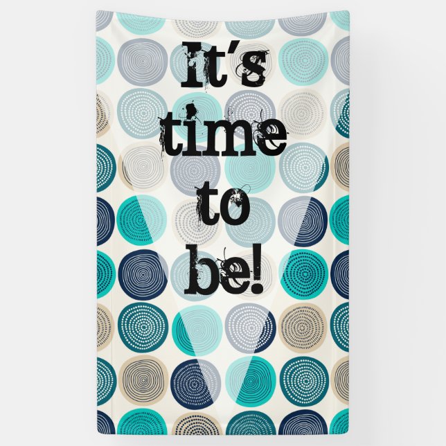 Scandinavian Circle Dots Mandala Pattern 1 Banner (Vertical)