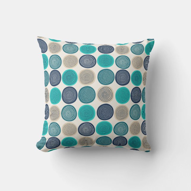 Scandinavian Circle Dots Mandala Pattern 1 Cushion (Front)