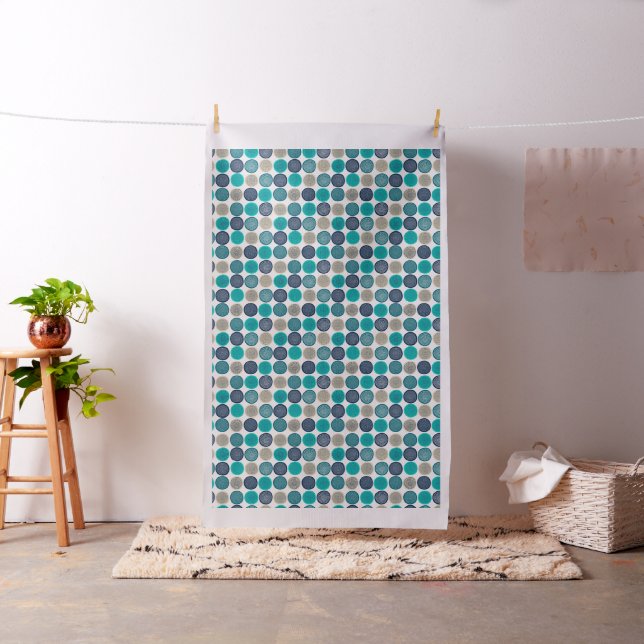 Scandinavian Circle Dots Mandala Pattern 1 Fabric (In Situ)