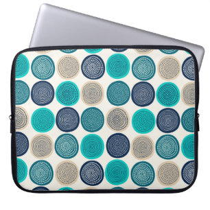 Scandinavian Circle Dots Mandala Pattern 1 Laptop Sleeve