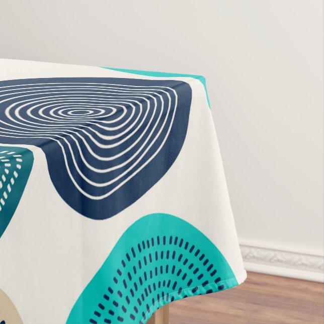 Scandinavian Circle Dots Mandala Pattern 1 Tablecloth (In Situ)