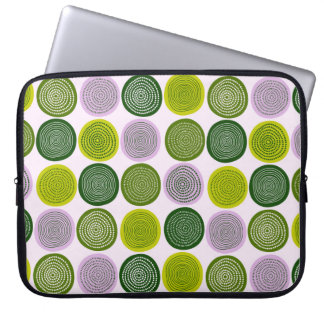 Scandinavian Circle Dots Mandala Pattern 2 Laptop Sleeve