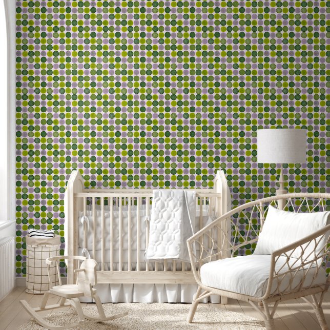 Scandinavian Circle Dots Mandala Pattern 2 Wallpaper (Kids)