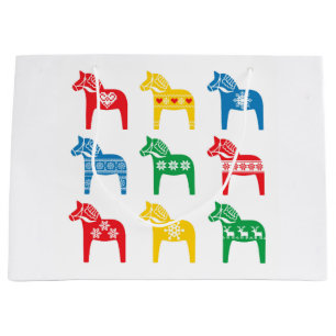 SCANDINAVIAN DALA HORSE GIFT BAG 