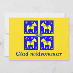 scandinavian design,Personalised Glad midsommar Invitation