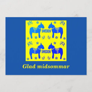 scandinavian design,Personalised Glad midsommar Invitation