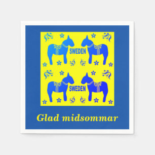 scandinavian design,Personalised Glad midsommar Napkin